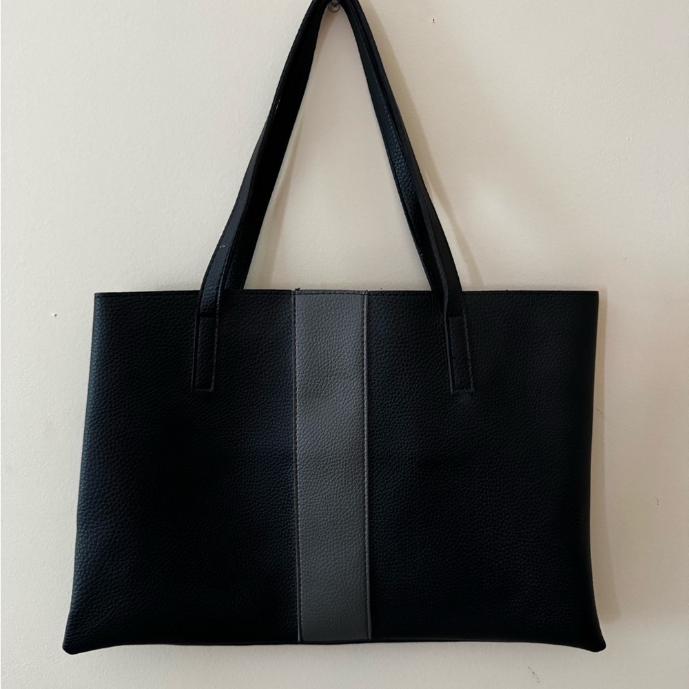 Vince Camuto Black and Gray Tote Bag